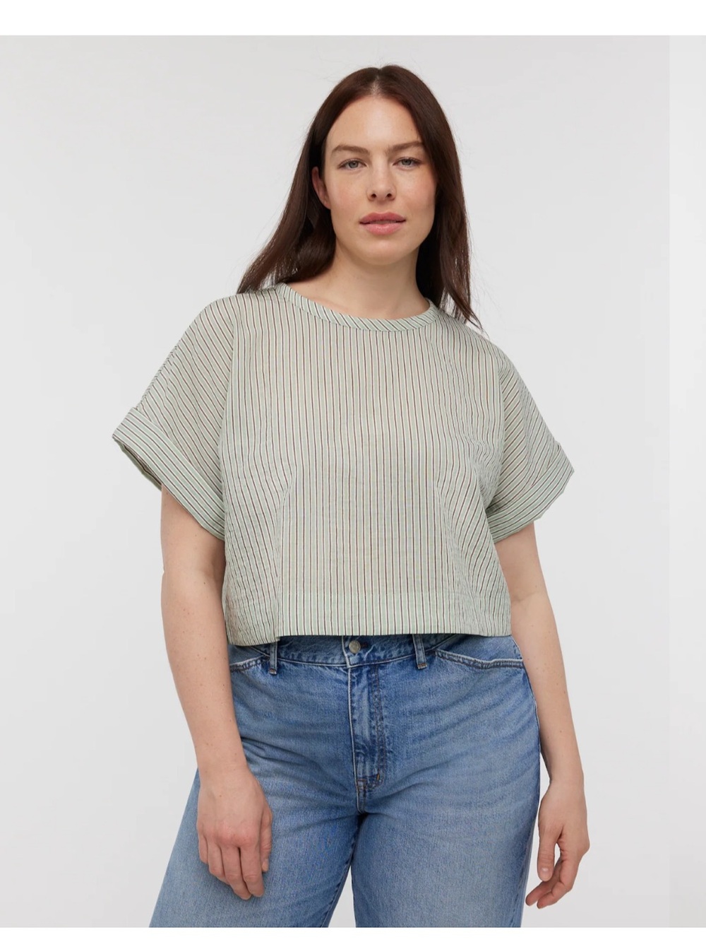 Madewell Dolman Crop Top in Stripe